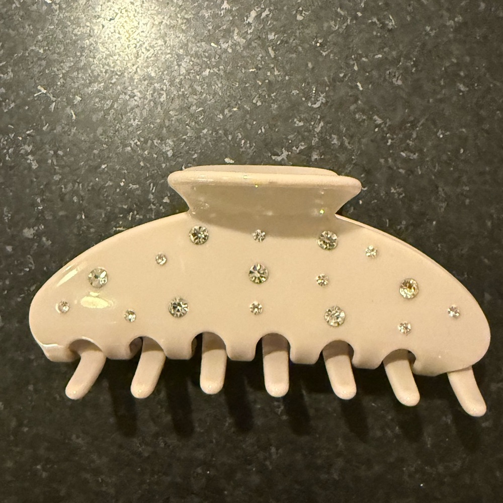 Emi Jay Cream Hair Clip with Rhinestones - like new
